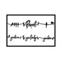 Wallity Respect Your Home Your Family Your Love 2 - Escultura de Pared de Metal Negra